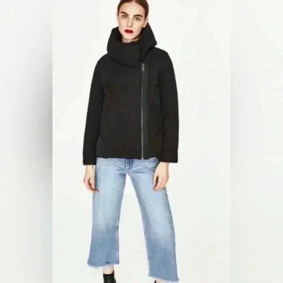 Zara  NWOT Extreme Weather Coat size X-large black - Picture 1 of 9